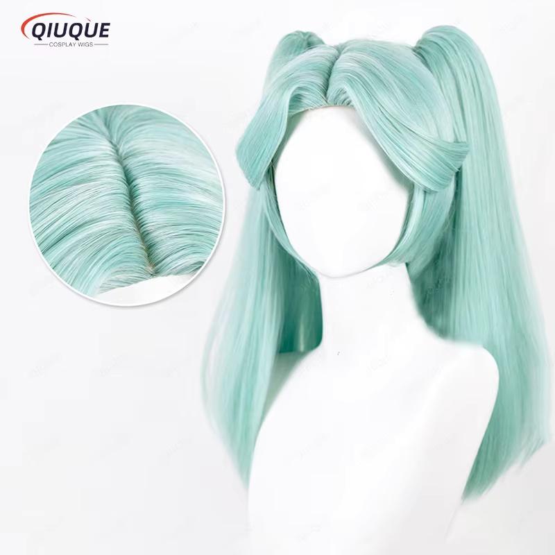 Anime Edgerunners Rebecca Cosplay Pruik 2 Stijlen Cyaan Hittebestendig Synthetisch Haar Halloween Feestpruiken + Pruikenkap One Size