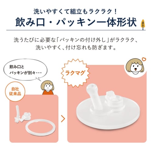 Combi Rakumug Straw & Cup Set N Soda Float