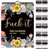 2026 Calendar for Women,Fuck It Calendar 2026,Tired Women Calendar,Funny party gift Home Office Wall Calendar - Funny Monthly Calendar Gift for