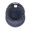 Excellent HERMES Casquette Garate Serie Metal Hat Navy Raffia Women Used