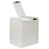 Laundry Basket 50X41X57 Cm Double Gray Fabric Foldable