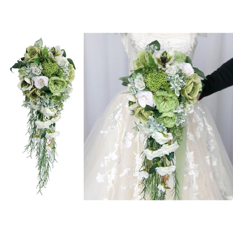 Rose Bouquets for Bride Gracefuls Elegant Artificial Rose Bridals Bouquets