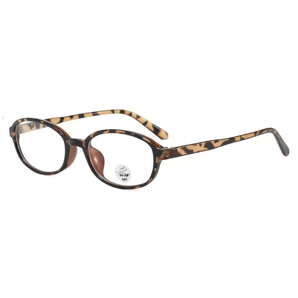 Japanese High-End Retro Oval Glasses for Women - Anti-Blue Light, Red Frame