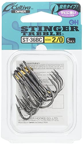 

Owner 11548 Cartiva ST-36BC Stinger Triple Hook, No. 2/0, Gun Black Coat