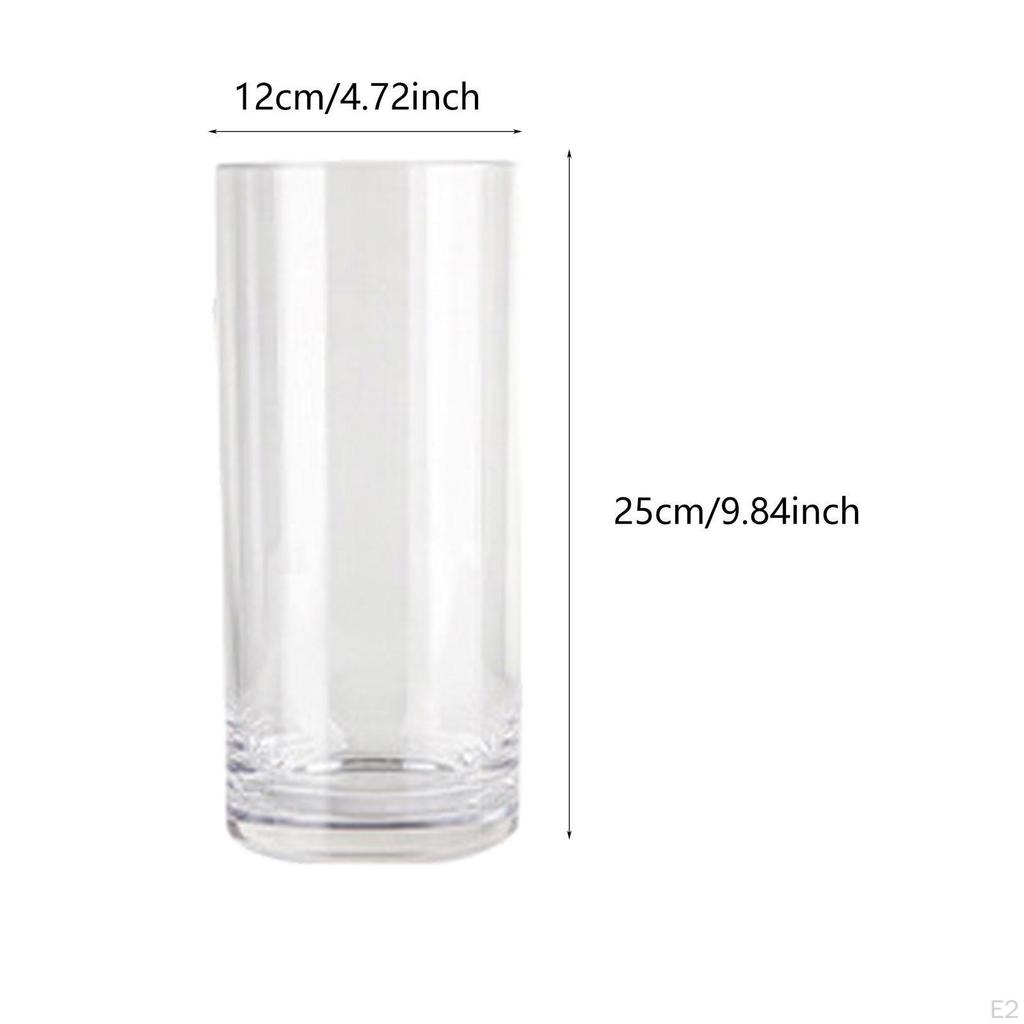 Acryl Klare Zylindervase, Dekorative Pflanzenstrauß Moderne Zylindrische Blumenvase, für Esszimmer