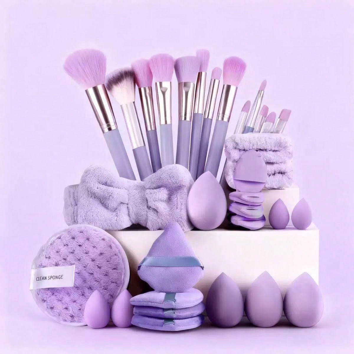 33-teiliges Beauty-Make-up-Werkzeug Beauty Blender Weicher Schwamm-Puff gray