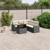 VidaXL Garden Lounge Set with Cushions 6 Pcs, Patio Sofas, Patio Furniture Set, Outdoor Furniture, Black 3271308