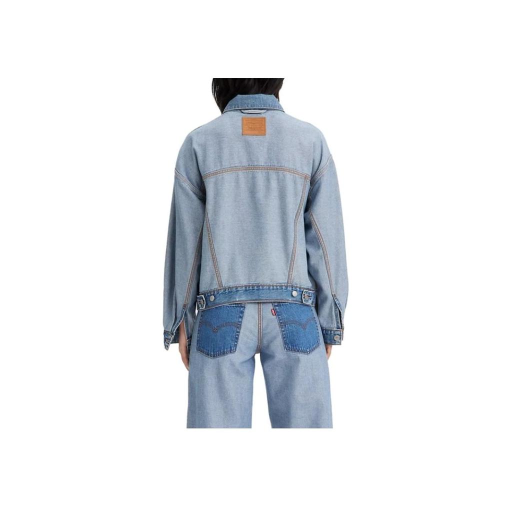 Levis Color Block Button Down Long Sleeve Jacket Women jackets Blue A6049-0000