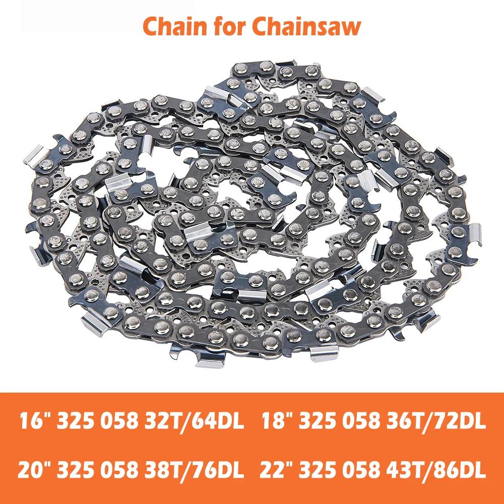 

16/18/20/22-inch 325 Pitch .058 Gauge Chainsaw Chain 64/72/76/84/86 Drive Link for Many Model Chainsaws 32T 64DL