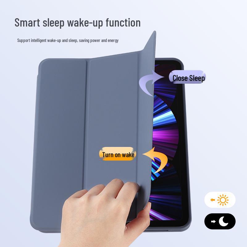 iPad 10.2/Pro 3/4/Air 5/Mini 5/6 Case with Pen Slot, Soft Leather Shell