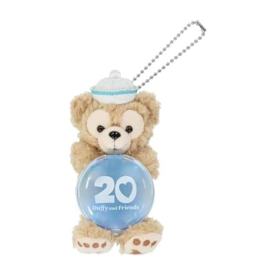 Duffy Plush Charm, Duffy & Friends 20th Anniversary Colorful Happiness Plush Strap, Tokyo DisneySea Limited Edition with Bubble-Shaped Case