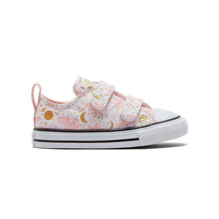 Converse Chuck Taylor All Star 2V Abrasion Resistant Low top Toddler Shoes Pink White Infant And Toddler 772223C