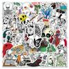 50 Artistic Skull Stickers for Skateboards, Luggage, Laptops, Cars, and Motorcycles