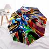 1pc Mega Man Automatic Folding Umbrella, Portable 3-Fold Design with 8-Bone Iron Frame, Outdoor for Fans, Travelers, Daily Use, Gift Idea.Y072