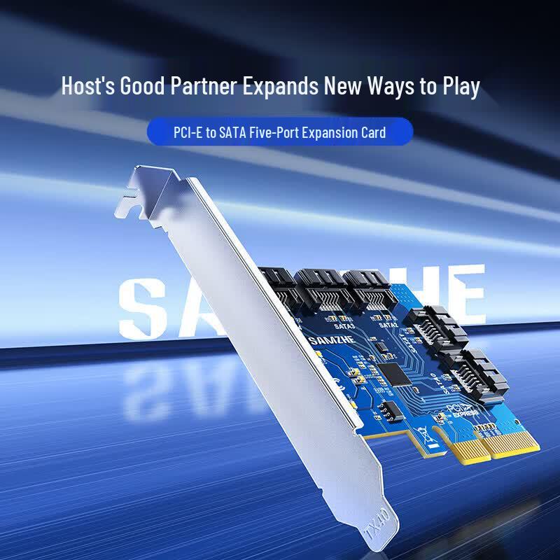 SAMZHE PCI-E to SATA 5-Port Expansion Card