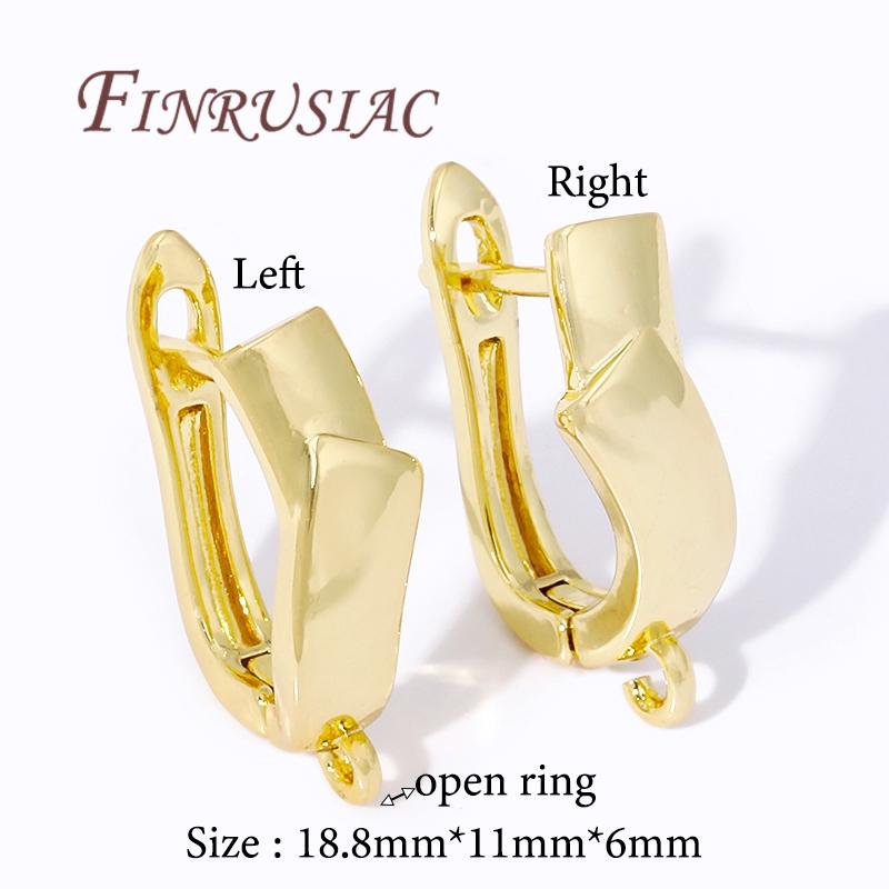 Multi Styles 18K Gold Plated Earwires Fasteners Earring Hooks Clasps Accessories For DIY Women's Anti-Allergy Earrings Making