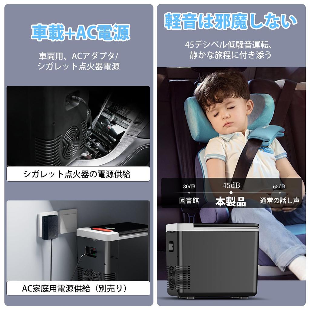 HANSHUMY 8L Refrigerator, 12V, Car Use, Compact, Single Door, Electronic Cooler/Warmer Box, -10℃ To 65℃ & 2-Way Power Supply, Keeps Temperature 20℃ Lo