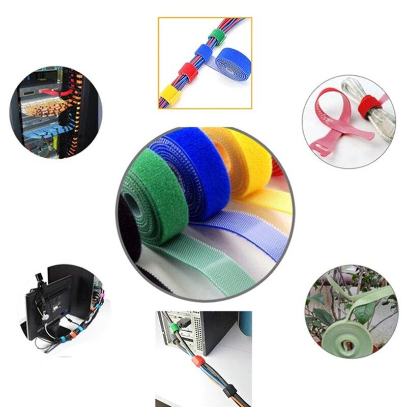 5 Meter/Rolle Nylon-Kabelbinder, Stromkabel, Schlaufenband, Multifunktions-Nylongurte, wiederverwendbar