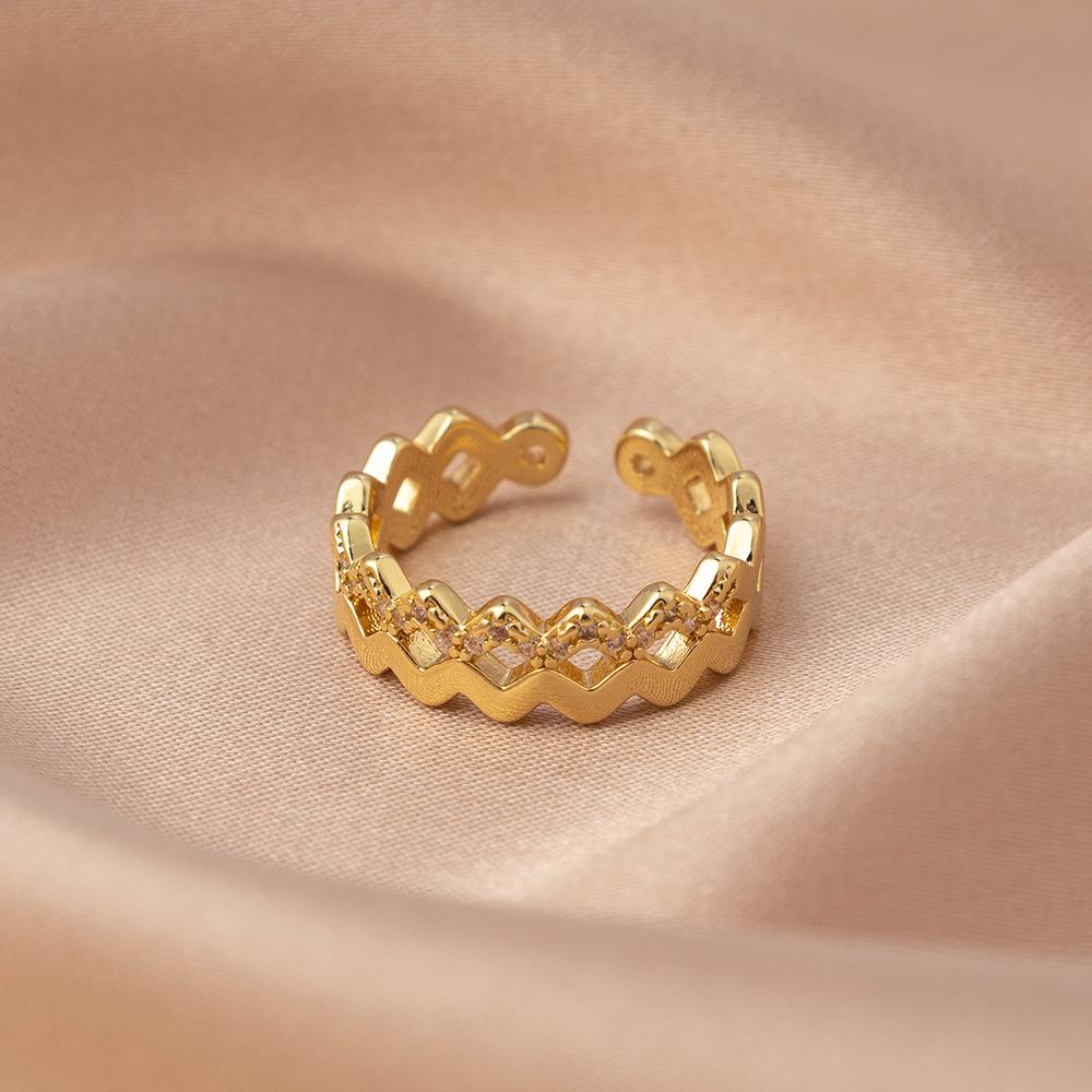 Korean Minimalist Adjustable Open Band Ring for Women