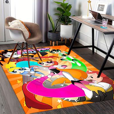 1pc Powerpuff Girls Future Carpet Rug for Bedroom Living Room Decor Sofa Home Game Area Rug Non-slip Floor Mat. D7220139