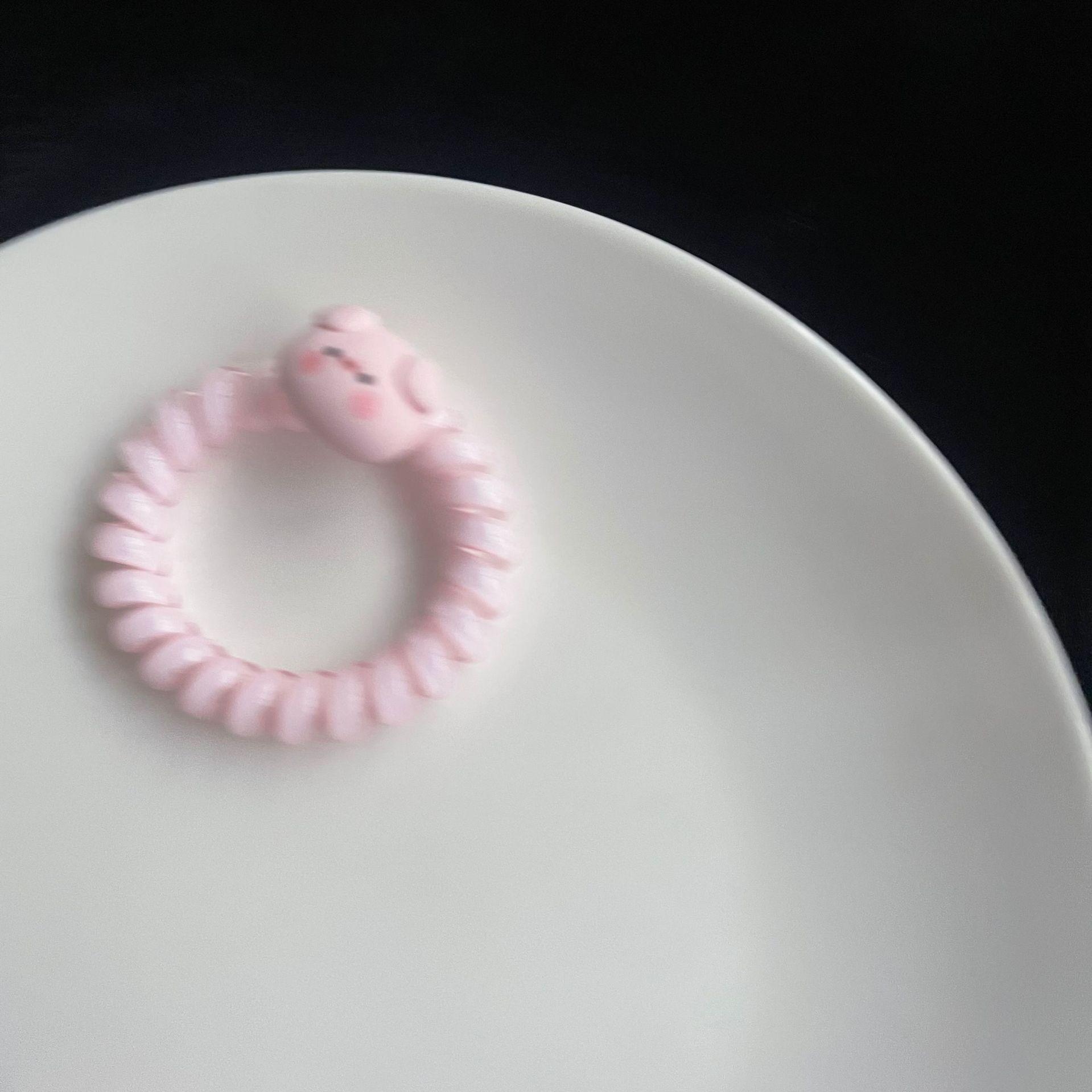 

Очаровательное розовое кольцо для телефона в виде кролика и резинка для волос для лучших подруг