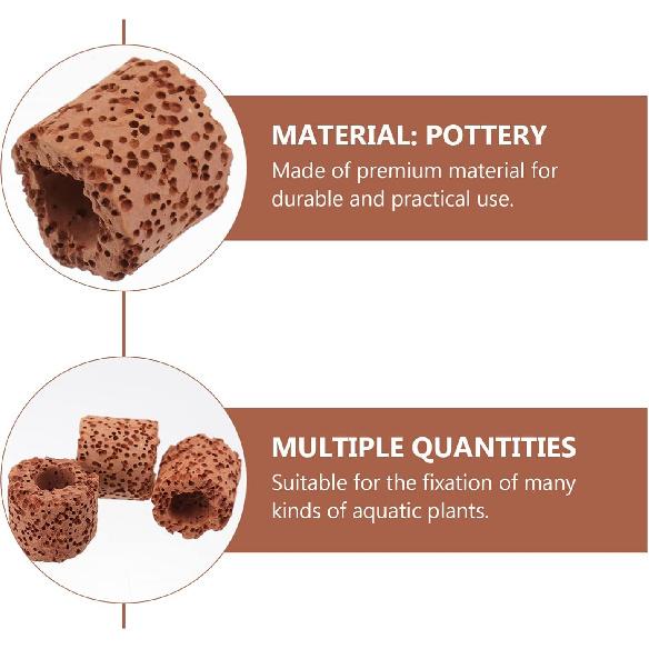 Iplusmile 10 Adet Akvaryum İçin Su Bitkisi Sabitleme Halkası Su Bitkileri İçin Seramik Tutucu Akvaryum Bitki Sabitleme Halkası