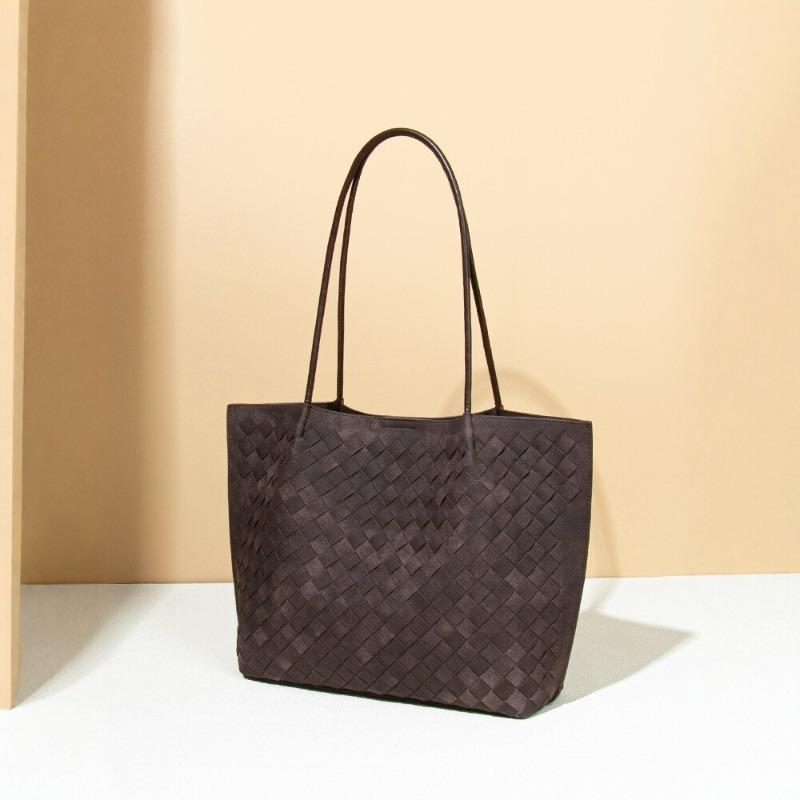 Fashion matte woven bag tote bag large capacity shoulder handbag mommy women's bag retro