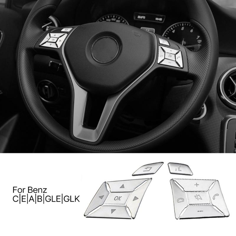 Auto-Lenkradknopf-Aufkleber, Ersatz-Aufkleber, kompatibel mit W176, W212, W204, Auto-Innenausstattung
