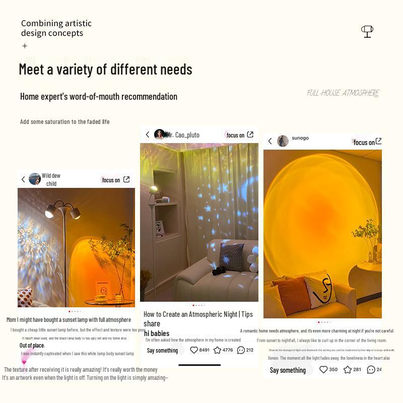 High-End Double-Head Sunset Floor Lamp: Water Ripple Iron Design for Living Room Atmosphere
