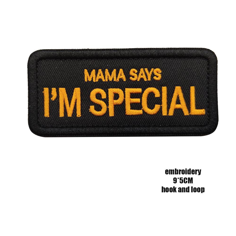 

Outdoor Reflective Mom Says I m Special Embroidered Velcro Patches for Backpacks