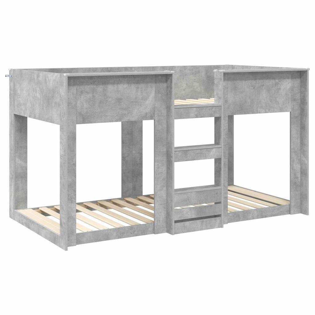 Bunk Bed for Kids Concrete Grey 80 x 200 cm Engineered Wood