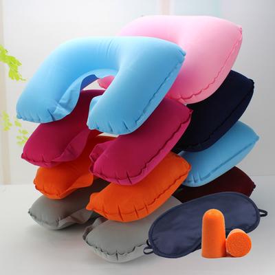 Inflatable Travel Portable Neck Support Pillow, Inflatable U-shaped Pillow, Student Nap Pillow, Travel Essential Item, Airplane Pillow