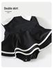 Children's Bowknot One-Piece Swimsuit & Swim Cap – Quick-Drying Dress Style for Toddler Girls