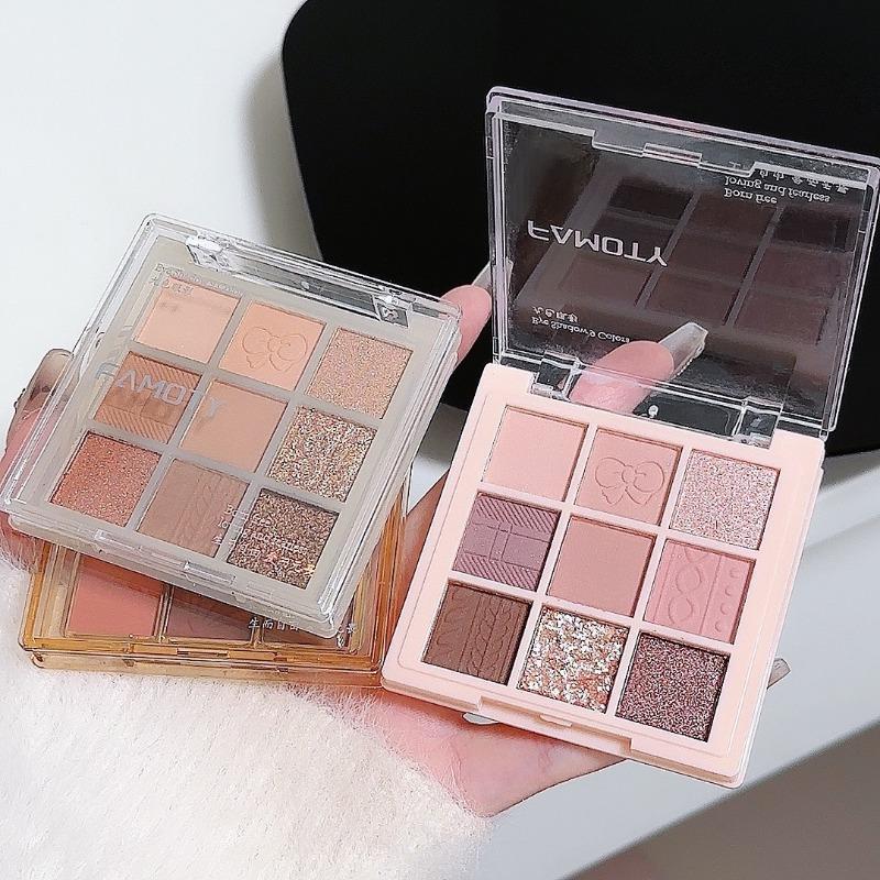 Color Highlight Eyeshadow Palette Shimmer Glitter Matte Luminous