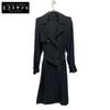 HELMUT LANG Black rayon trench coat coat S blackUsed