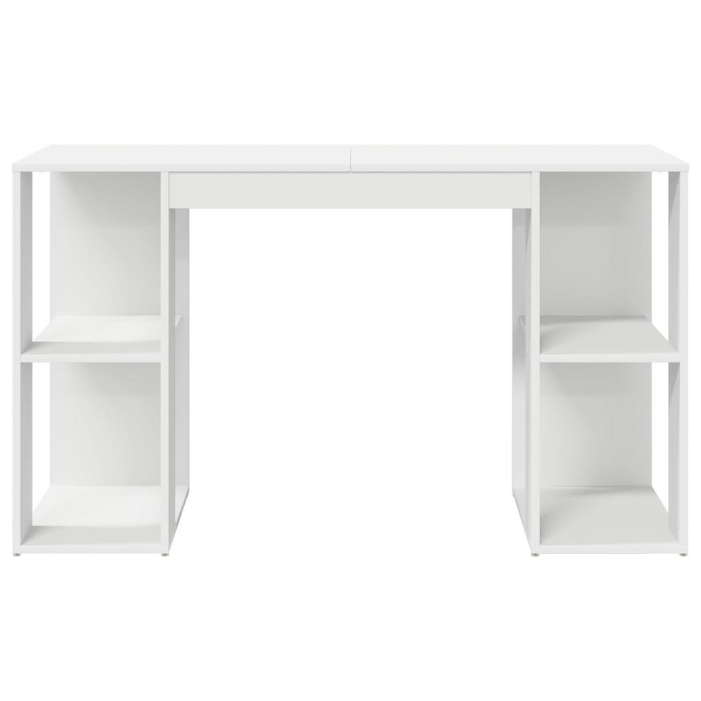 1 Creative design computer desk with double-layer open storage on both sides, bedroom vanity table, hallway storage table, 130 x 50.5 x 75 cm