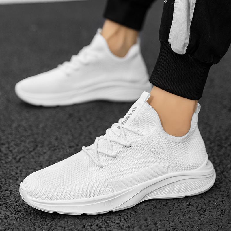 2025 Lightweight Breathable Men's Sports Shoes Summer Flying Weaving Running Shoes Large Size Men's Casual Shoe Zapatillas Male