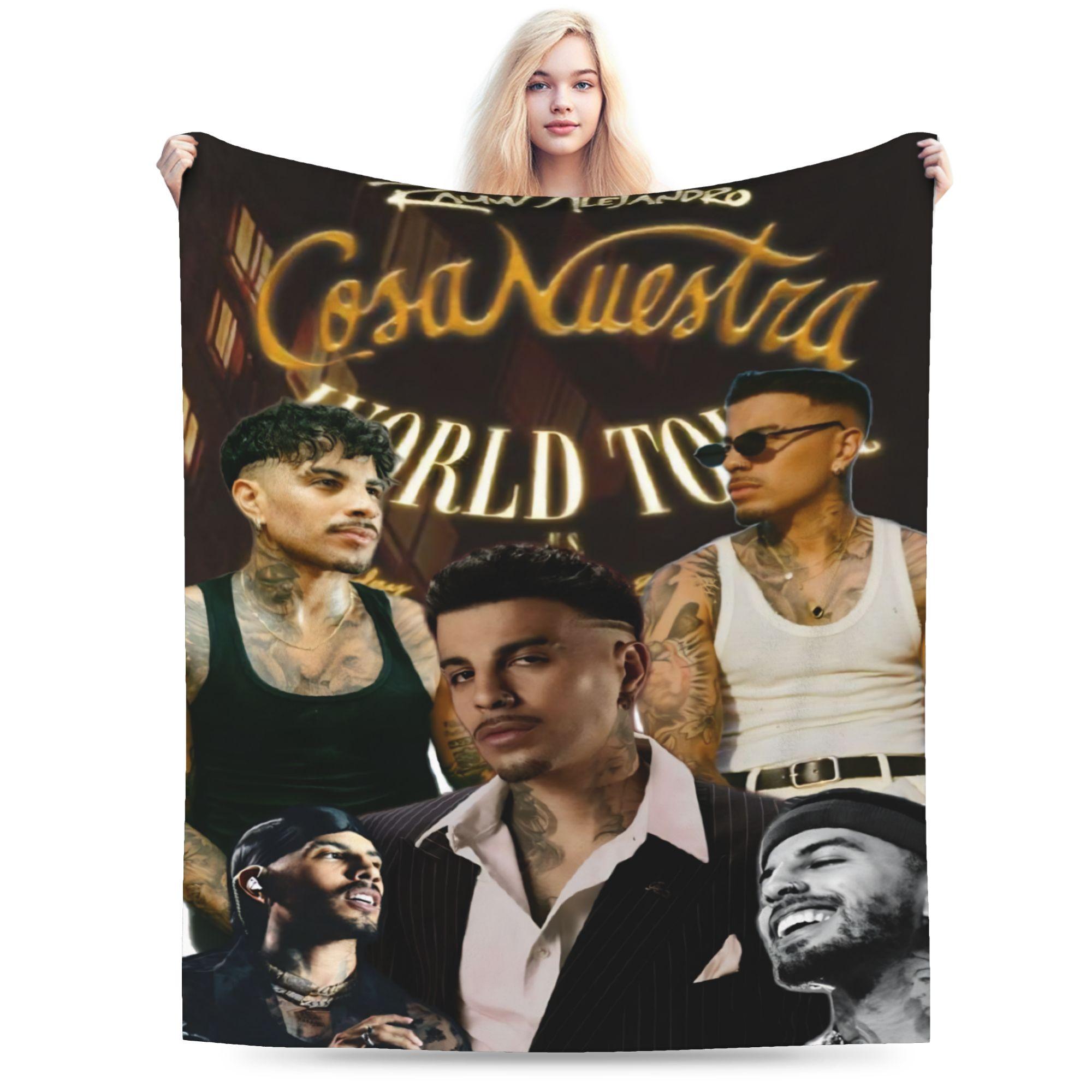 Stylish Rauw Alejandro Singer Rapper Blanket Super Soft Velvet  Comfortable Throw Blankets Machine Washable 30x40in