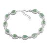 Silver Bracelet with a Natural Emerald 7.445ct, Item Weight 10.69 G (2205821)