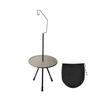 CENLOON Ultralight Outdoor Folding Round Table with Lamp Pole