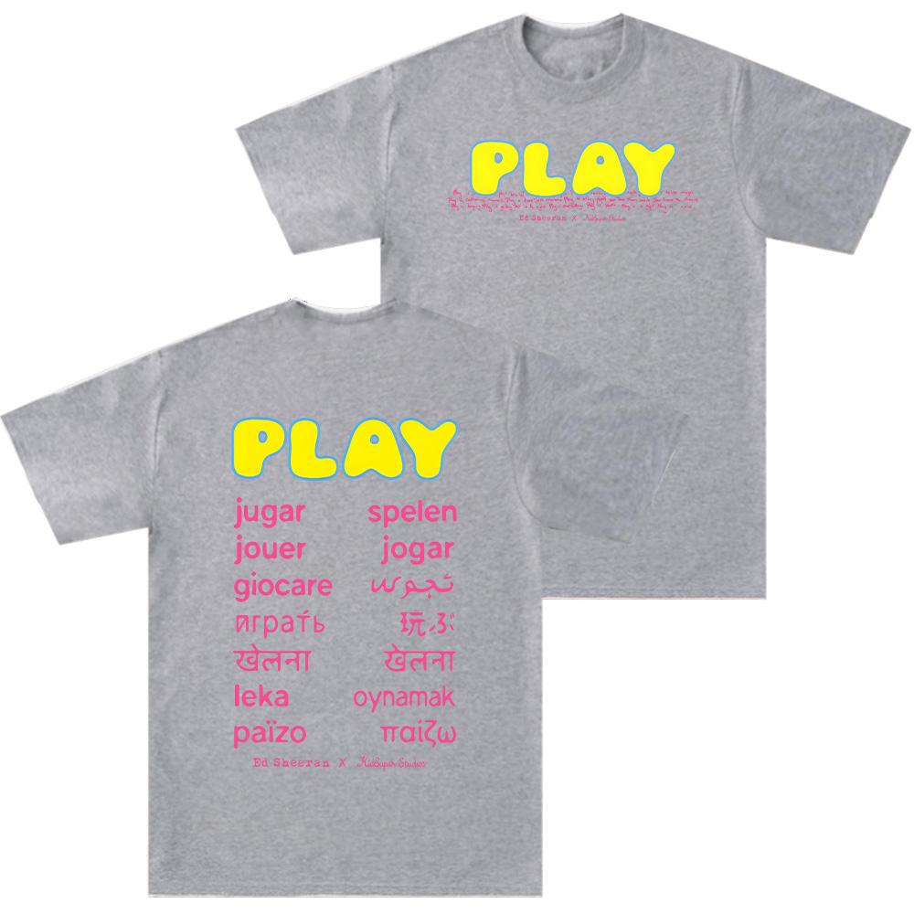 Ed Sheeran Fashion Clothing Play X KidSuper Ringer T-Shirt Unisex Short Sleeve Summer Cotton Tees Aesthetic Streetwear