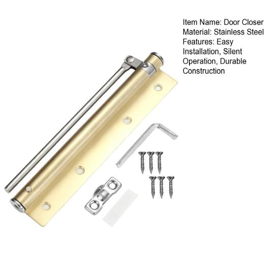Automatischer Türschließer Leiser Betrieb Edelstahl Selbstschließendes Scharnier mit Soft-Close-Technologie Scharnier Einstellbare Geschwindigkeit Leise