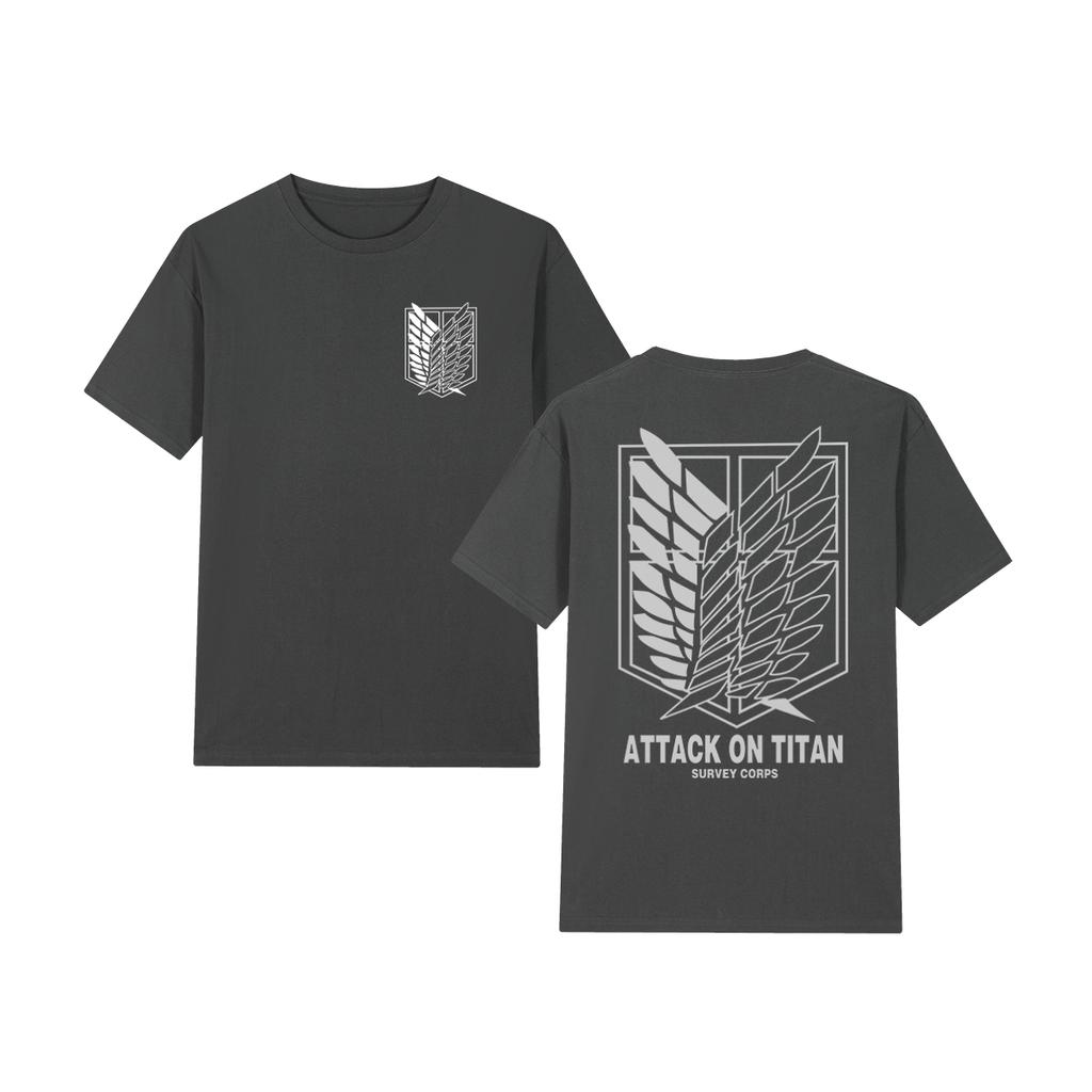 Attack On Titan Survey Corps Rival Levi Eren Yeager mikasa ackerUnisex Vintage Tshirt Cotton Unisex T shirt New Tee Tshirt Women Tops