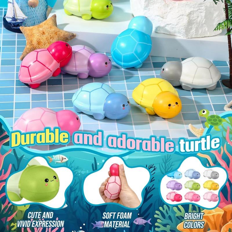 12 Pcs Turtle Stress Balls Inspirational Stress Balls Soft Toys Turtle Squeeze Funny Stress Reliever Squeezable Foam Gifts Balls