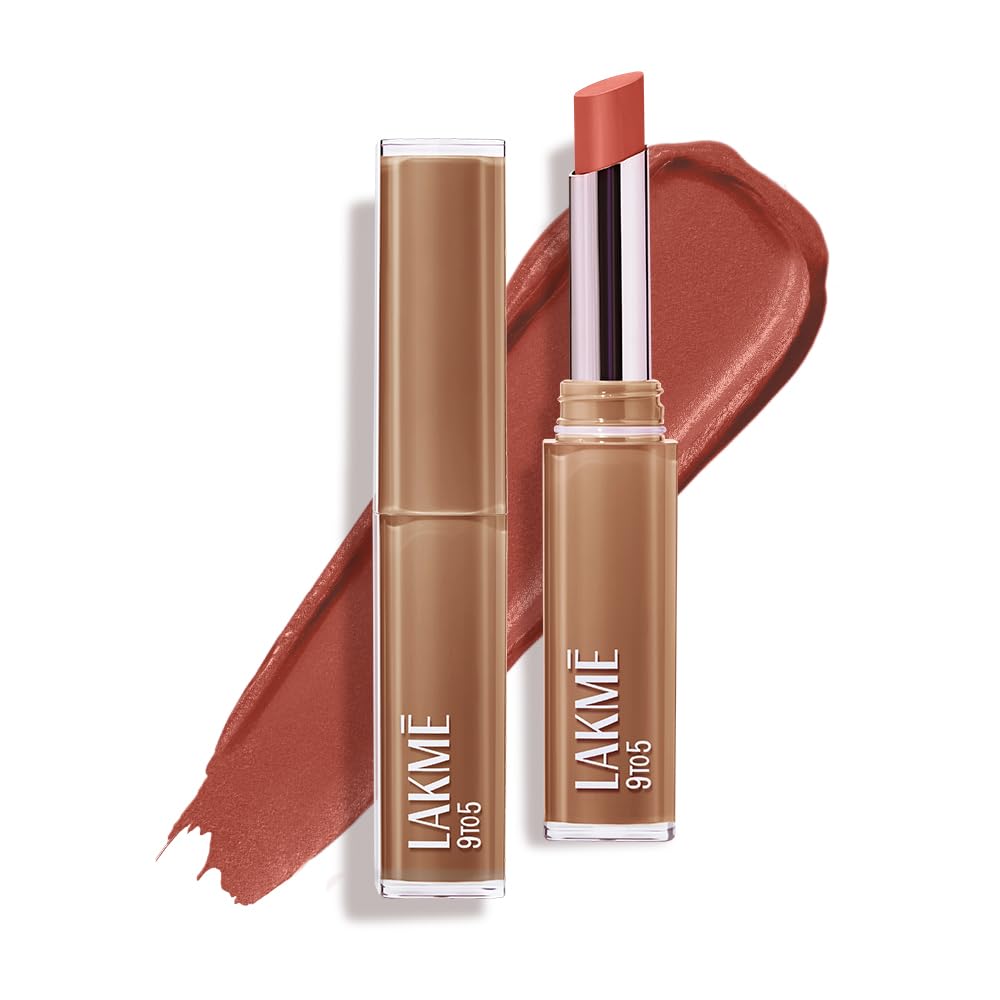 Lakme 9to5 Lip Tattoo Matte Slim Stick, Chai Time, 2g, for Intense Color and Full Coverage, with Bakuchiol and Vitamin E, Smudgeproof and Waterproof