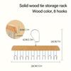 5pcs Wooden Clothes Hanger With 8 Hooks, Bra Space Saving Duty 360°Rotating Hooks, Closet Wardrobe Organizer For Tank Tops