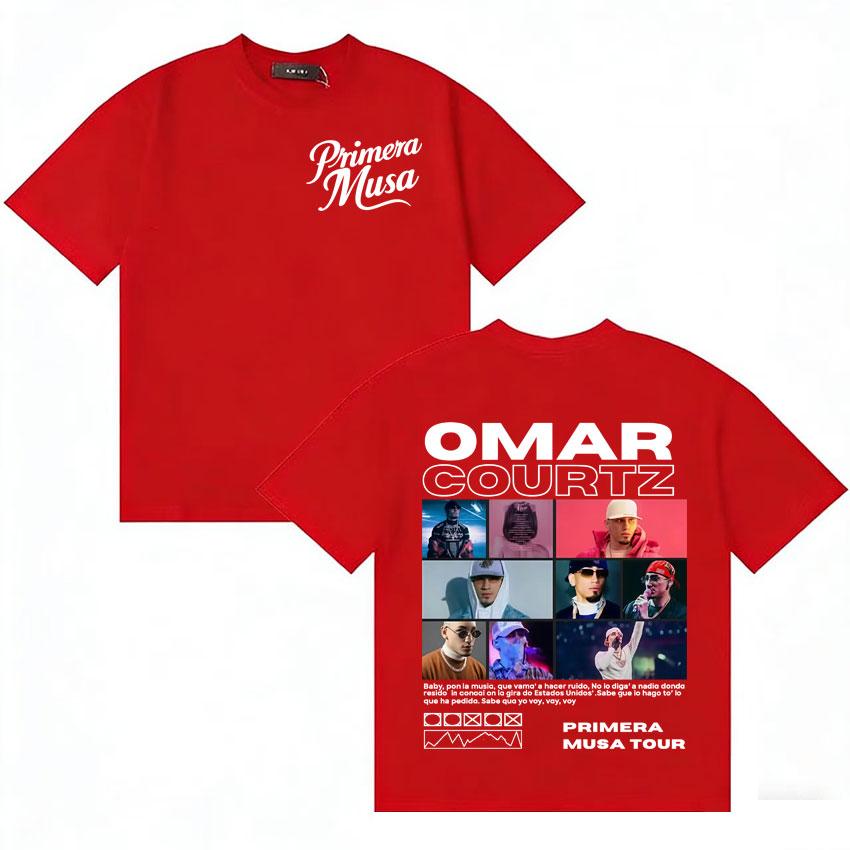 

Rapper Omar Courtz Primera Musa Tour Harajuku Graphic Tee Shirt Unisexs Women T Shirt Summer Cotton Tops Oversized Hot Sale Tshirt S