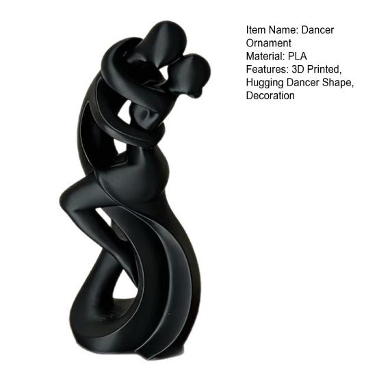 3D-gedruckte tanzende Figur, die sich umarmt, Minimalistische abstrakte Tänzer-Statue Skulptur, Tanzendes Paar Dekoration für Zuhause, Büro, Wohnzimmer
