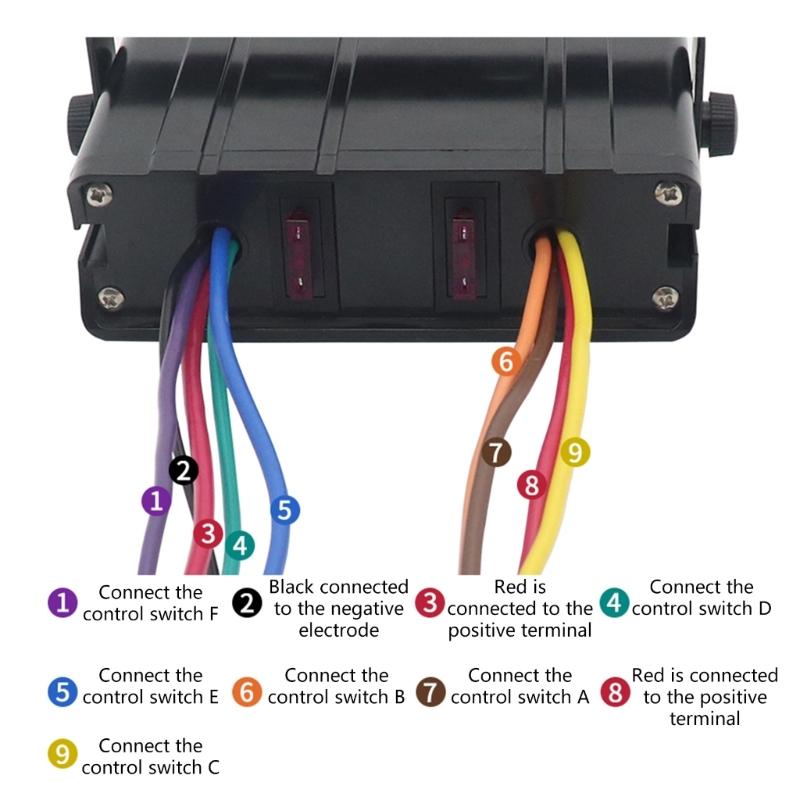 Toggle Switch Panel 6 Gang Switch 40A 12V Switch Panel with LED Indicator for Car Marine Boats Truck