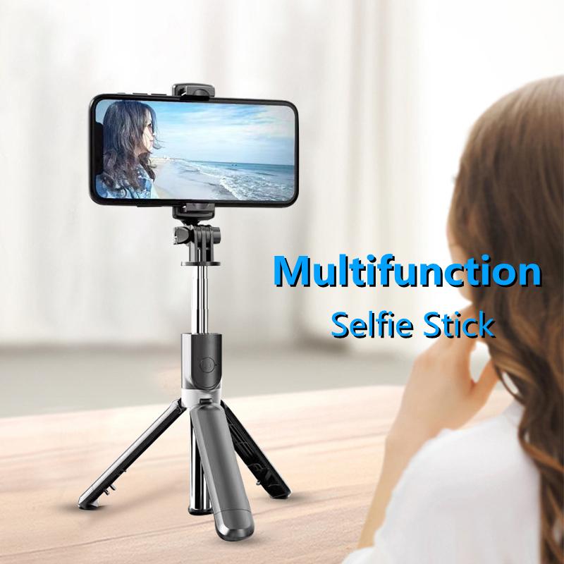 Roreta NEW Foldable Wireless Bluetooth  Selfie Stick Tripod with Bluetooth Shutter Stainless Steel Monopod for All Phone